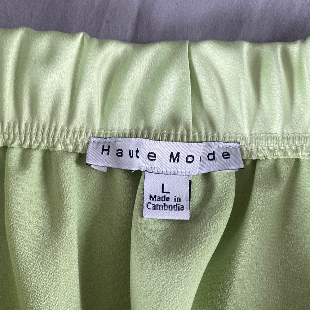 Haute Monde Green Maxi A-Line Skirt - Picture 4 of 5